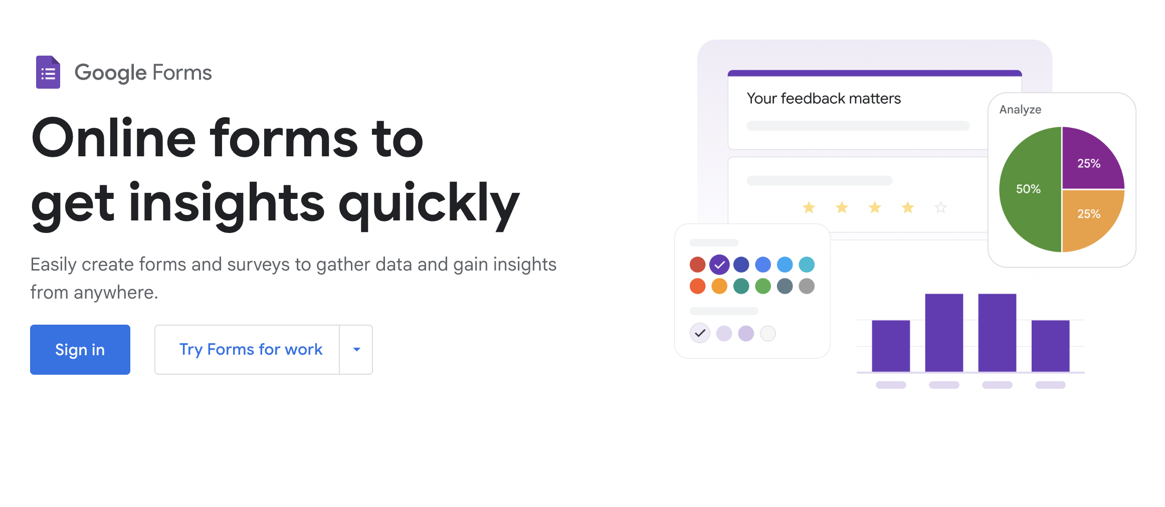 Google Forms Homepage